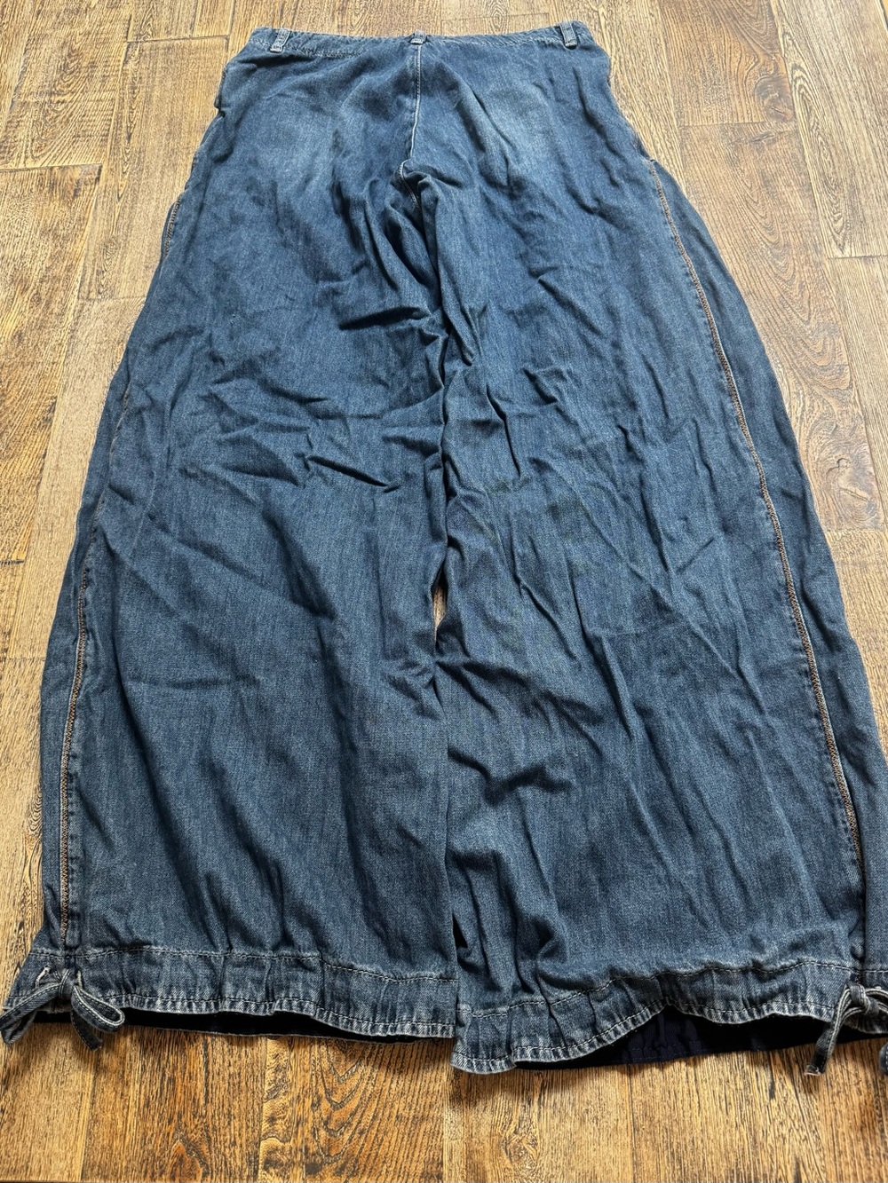 Free People Indigo Balloon Drawstring Denim Pants - Picture 3 of 3